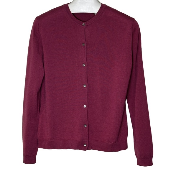 Vintage Merino Wool LORD & TAYLOR Woolmark Made In Italy Knit Cardigan Sweater - Picture 2 of 12